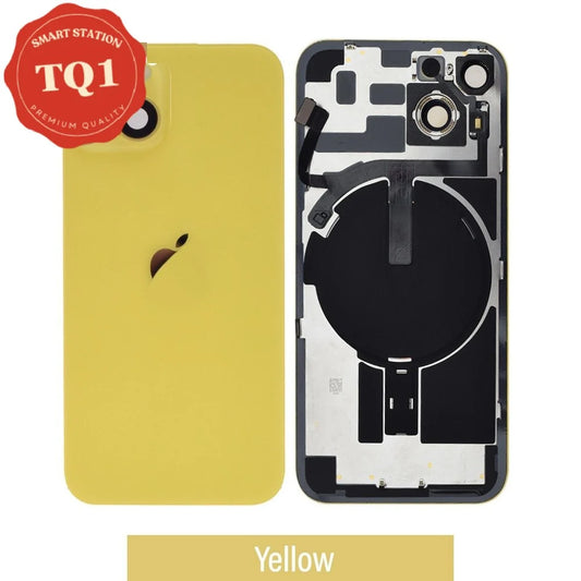 Rear Cover Glass with Back Panel Frame for iPhone 14 (with wireless charging pad and flash)