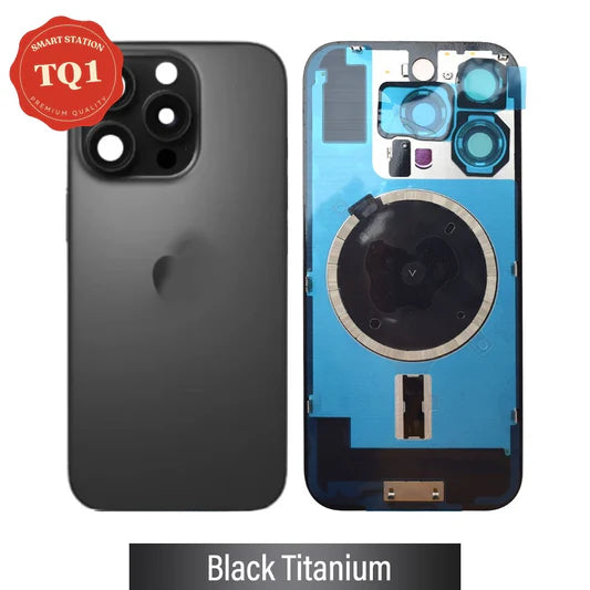 Premium iPhone 16 Pro Max Back Rear Cover Replacement w Rear Camera Lens& MagSafe Magnet (Glass with Metal Panel