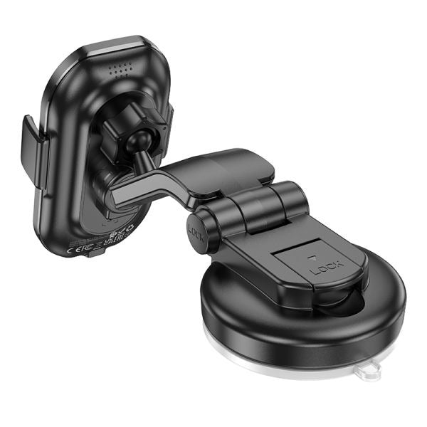 BOROFONE BH206 Rusher Infrared Wireless Fast Charging Car Holder(center console) - Black