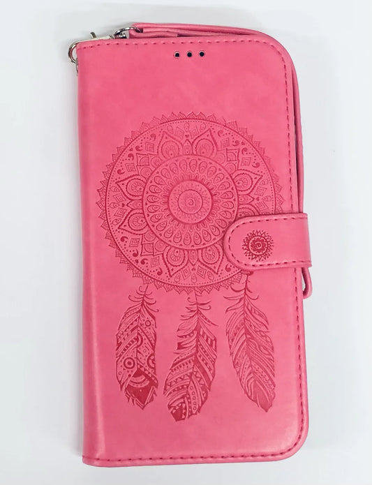 iPhone 13 6.1 Book Case Embossed Dreamcatcher