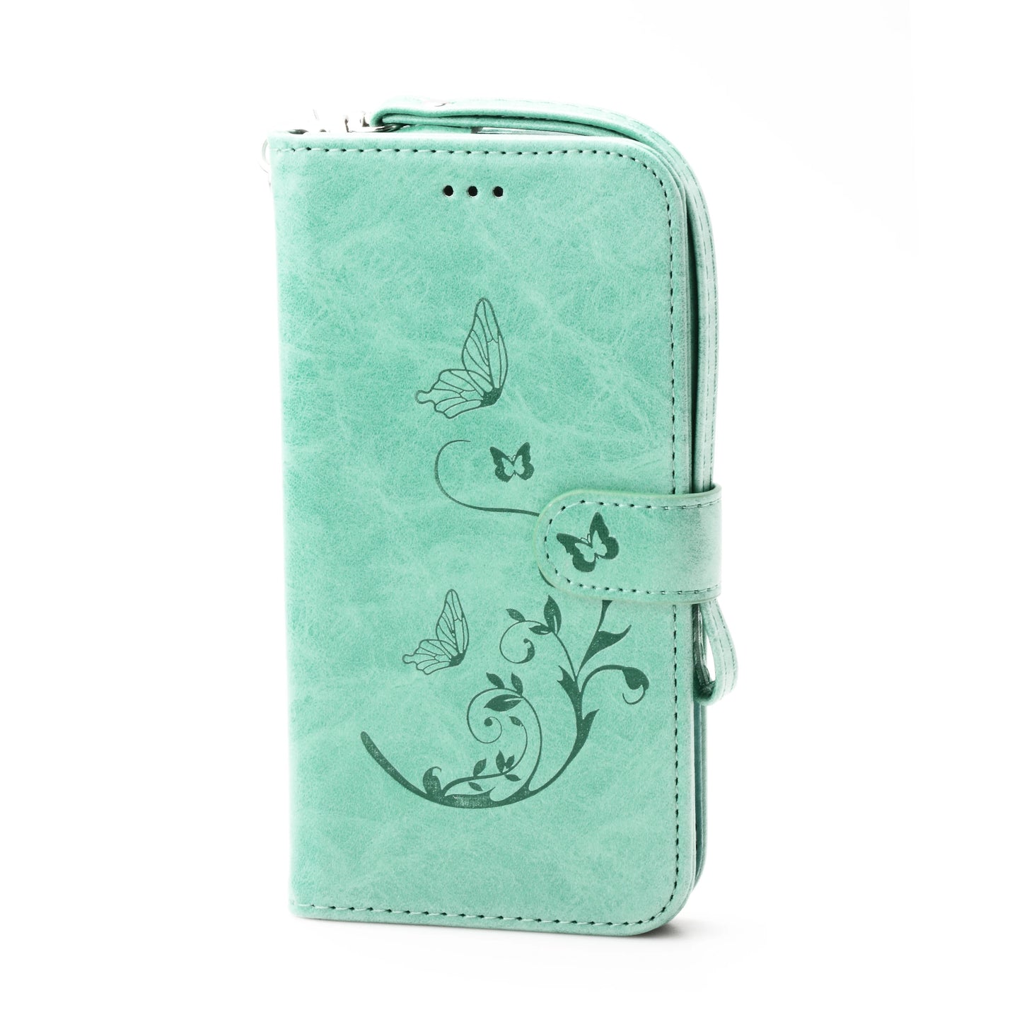 iPhone 11 6.1 Book Case Embossed Butterfly Flower