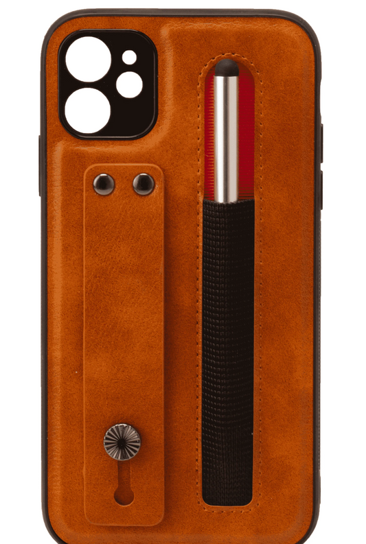 iPhone 11 6.1 Tough Leather Back Case with Pen