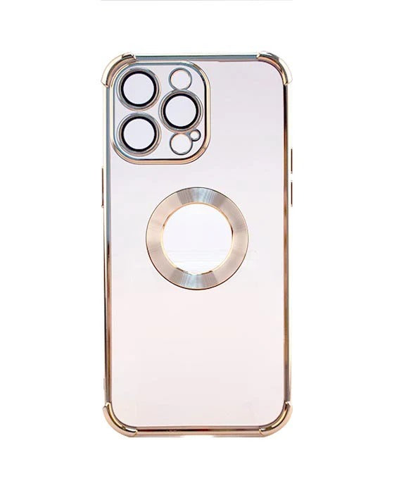 iPhone 14 Pro 6.1 Colorful Metalic Logo Ring TPU Case (not Magsafe)