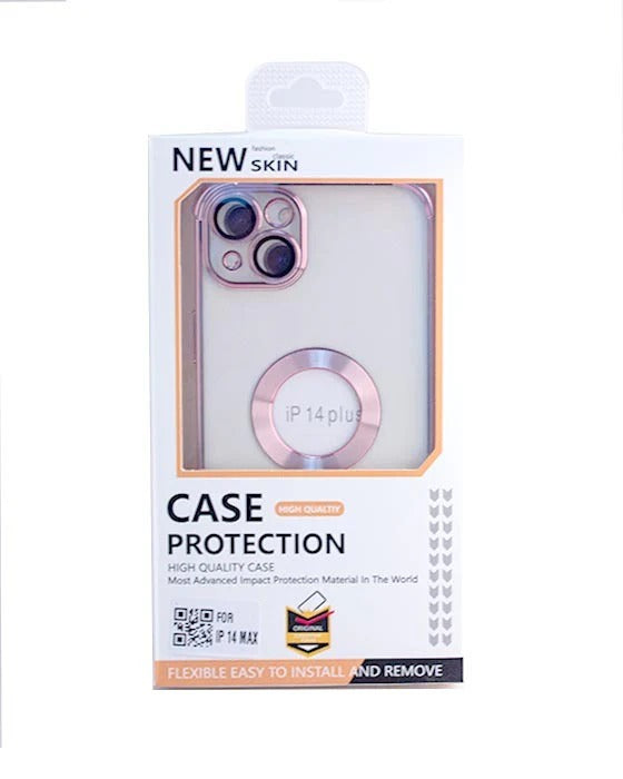 iPhone 14 6.1 Colorful Metalic Logo Ring TPU Case (not Magsafe)
