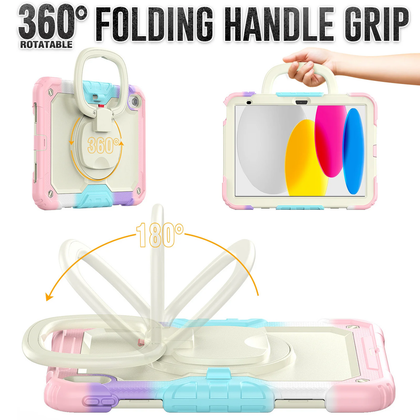 iPad 10.2 7th/8th Tough Guardian Robot Case(Colorful)