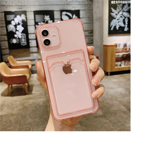 iPhone XR 6.1 Clear Slot Card Jelly Case