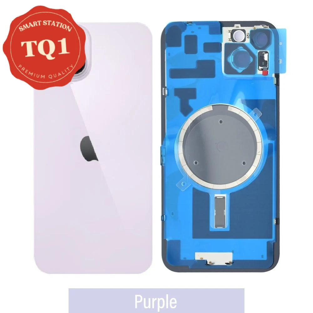 Rear Cover Glass for iPhone 14 Plus (with Camera Lens Glass and Wireless Charging Magnet)