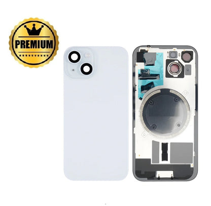 [TQ1] iPhone 15 PLUS Back Rear Cover w Rear Camera Lens& MagSafe Magnet (Glass with Metal Panel)