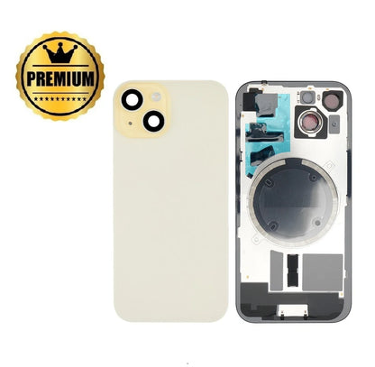 [TQ1] iPhone 15 PLUS Back Rear Cover w Rear Camera Lens& MagSafe Magnet (Glass with Metal Panel)