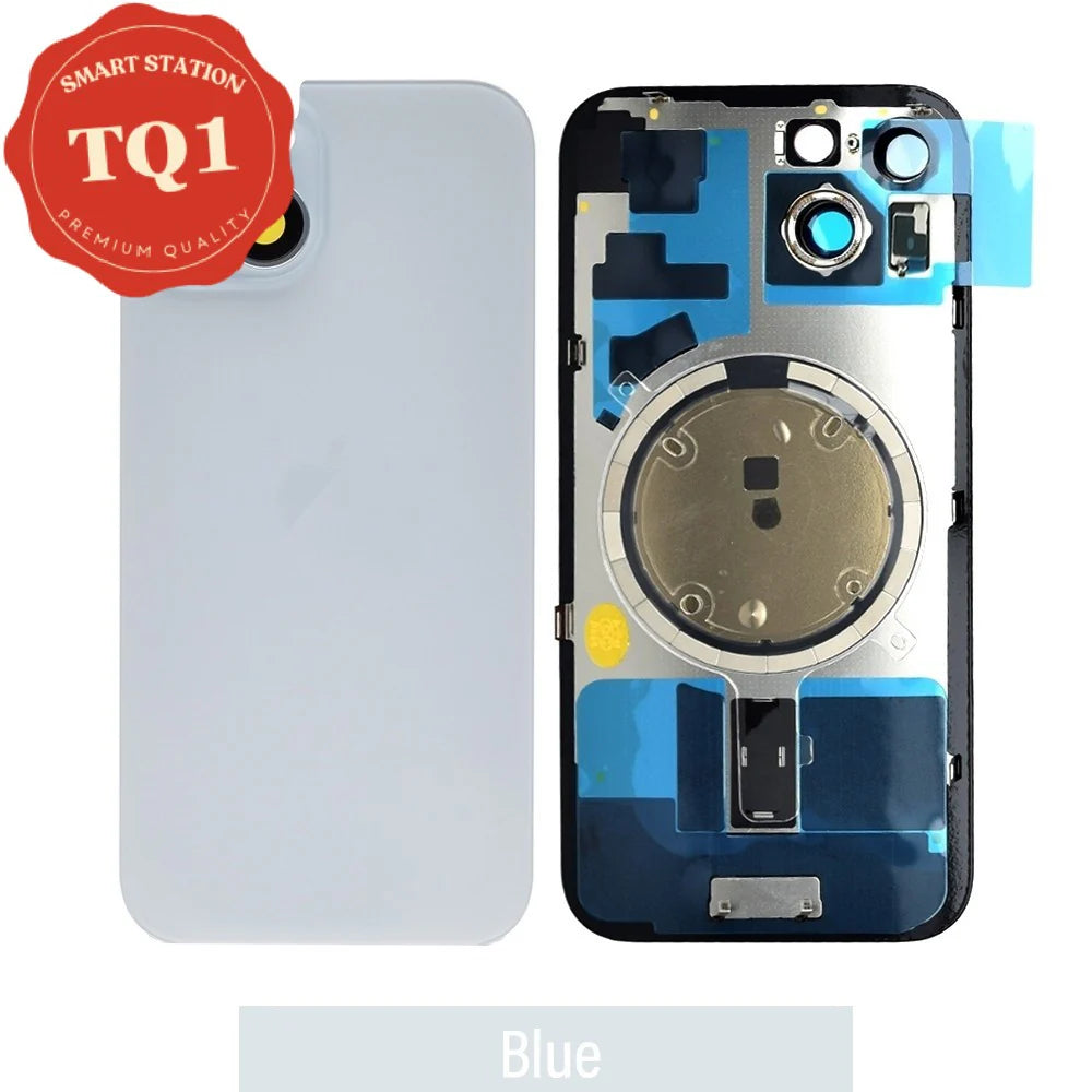 [TQ1] iPhone 15 Back Rear Cover w Rear Camera Lens& MagSafe Magnet (Glass with Metal Panel)