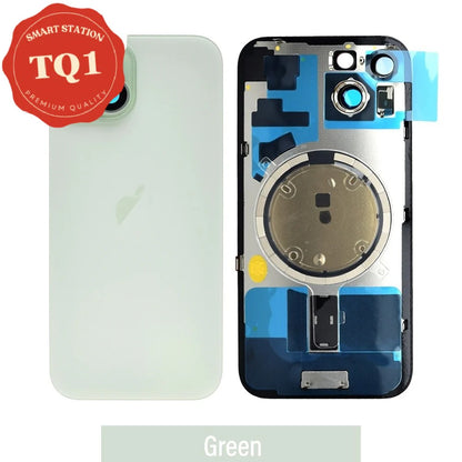 [TQ1] iPhone 15 Back Rear Cover w Rear Camera Lens& MagSafe Magnet (Glass with Metal Panel)