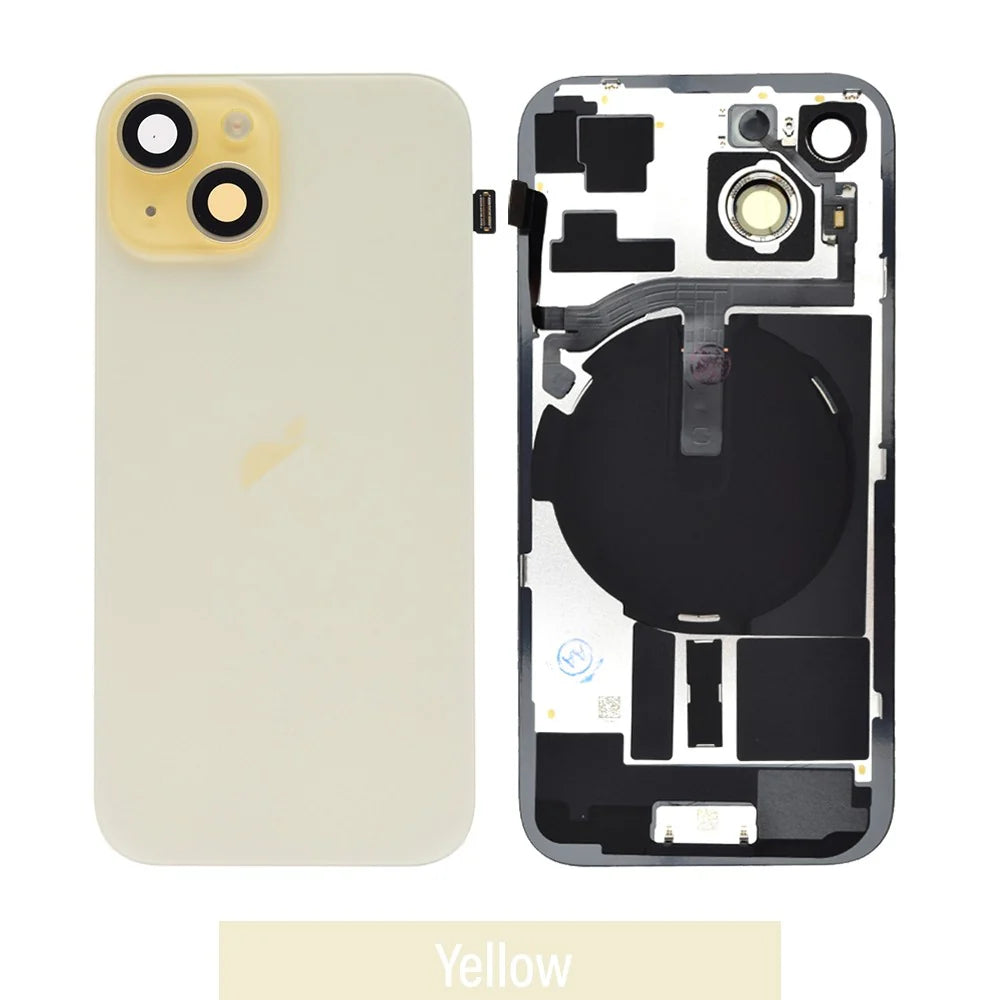 [TQ1] Rear Cover Glass with Camera Lens Glass and Wireless Flex for iPhone 15