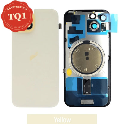[TQ1] iPhone 15 Back Rear Cover w Rear Camera Lens& MagSafe Magnet (Glass with Metal Panel)