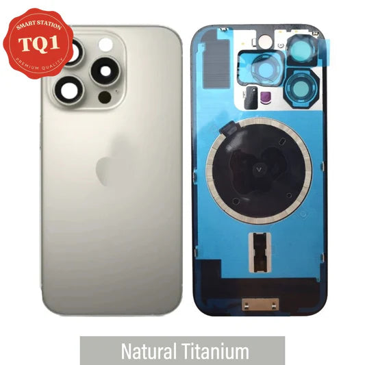 Premium iPhone 16 Pro Max Back Rear Cover Replacement w Rear Camera Lens& MagSafe Magnet (Glass with Metal Panel