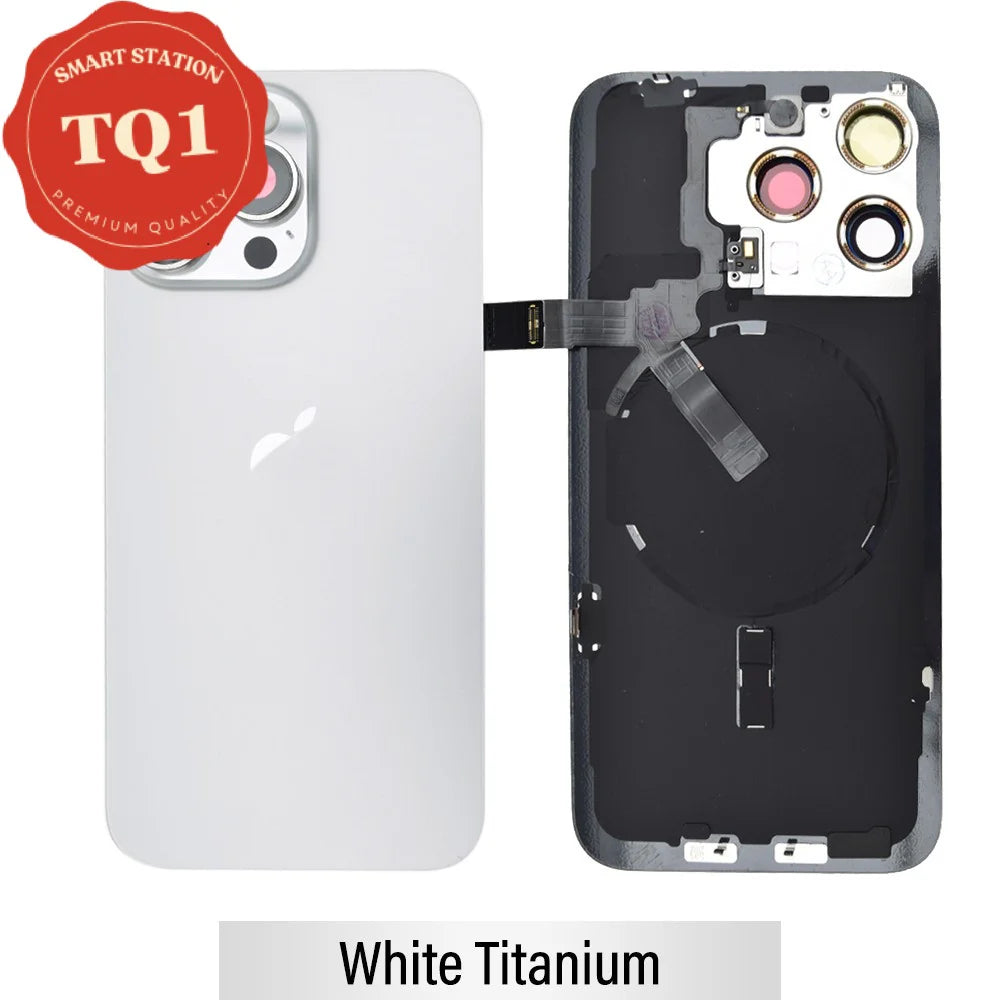 [TQ1] Rear Cover Glass with Camera Lens Glass and Wireless Charging Flex for iPhone 15 Pro Max