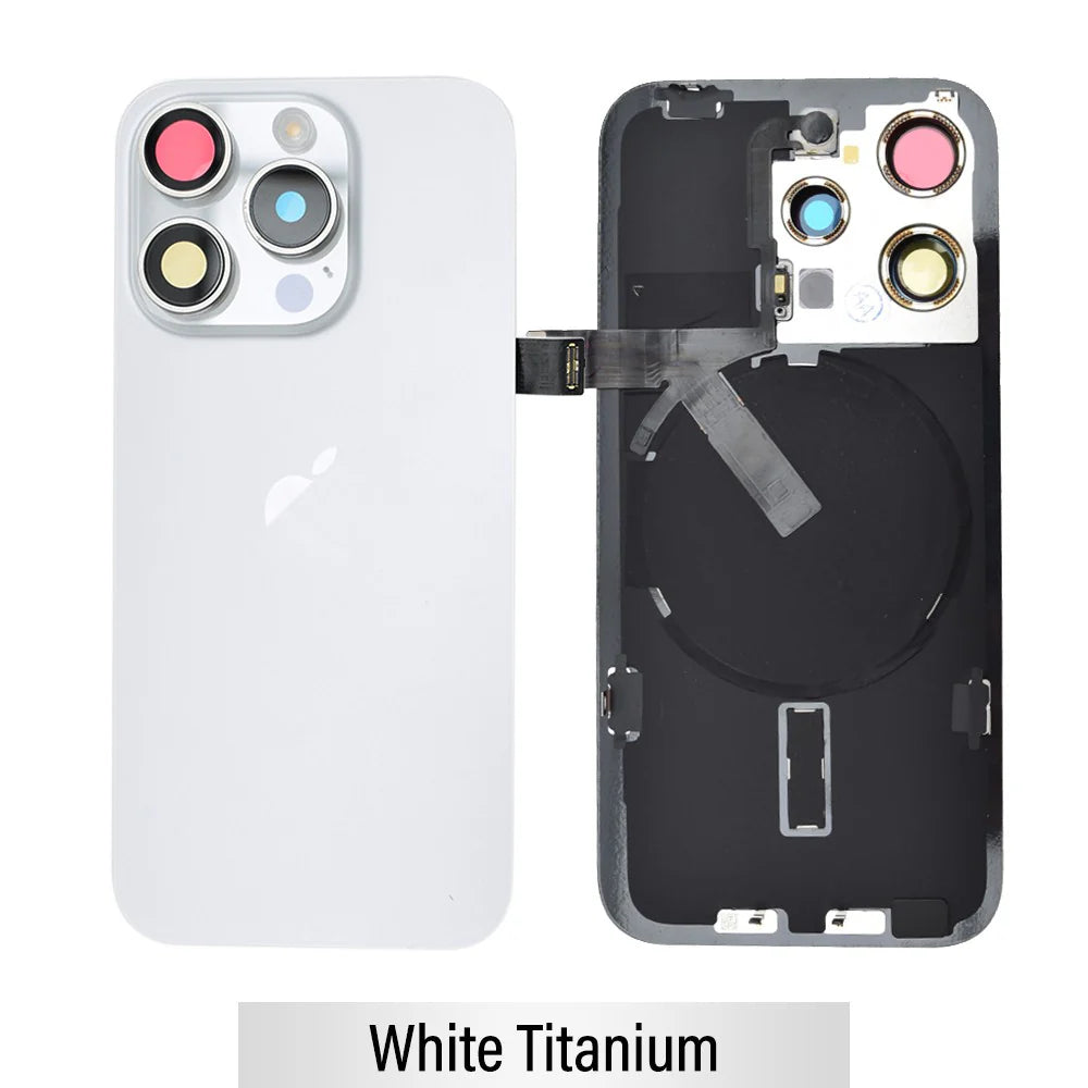 [TQ1] Rear Cover Glass with Camera Lens Glass and Wireless Flex for iPhone 15 Pro