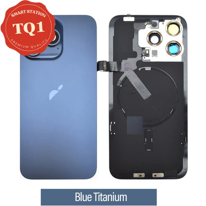 [TQ1] Rear Cover Glass with Camera Lens Glass and Wireless Charging Flex for iPhone 15 Pro Max