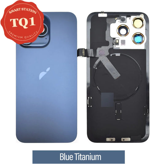 [TQ1] Rear Cover Glass with Camera Lens Glass and Wireless Charging Flex for iPhone 15 Pro Max