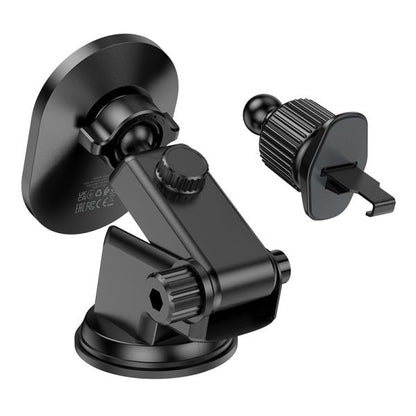 BLACKTECH BL-BH201 15W Super Mag All in 1 Wireless Charging Car Holder (MagSafe Compatible) - Black
