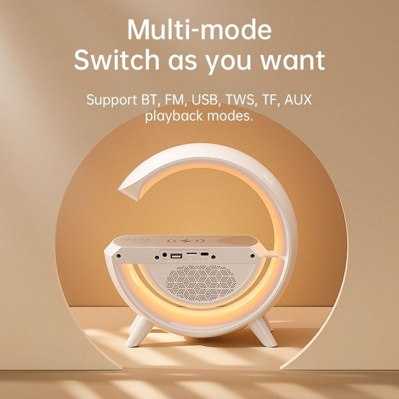 hoco. DS43 15W Wireless Charging Big-G Smart Ambient Light Wireless Speaker - White