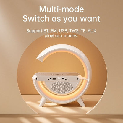 hoco. DS43 15W Wireless Charging Big-G Smart Ambient Light Wireless Speaker - White