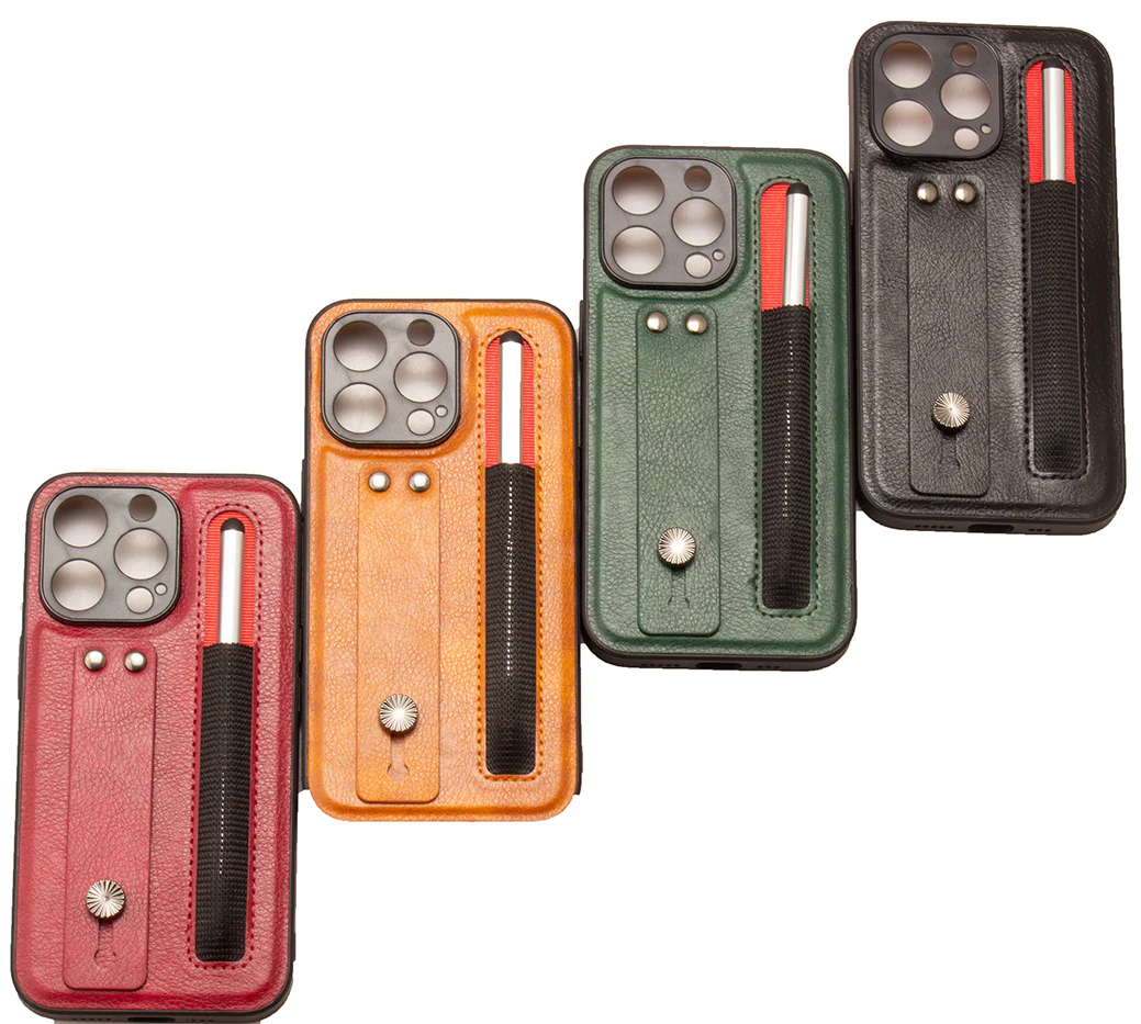 iPhone 13 Pro Max 6.7 Tough Leather Back Case with Pen