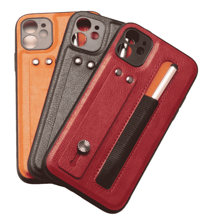 iPhone 11 6.1 Tough Leather Back Case with Pen