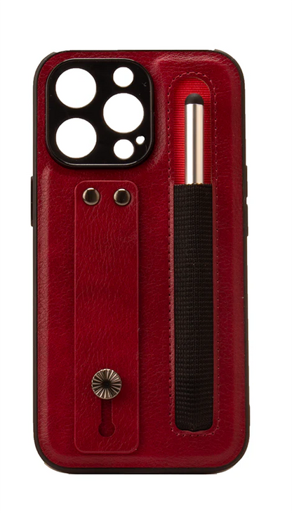 iPhone 13 Pro Max 6.7 Tough Leather Back Case with Pen