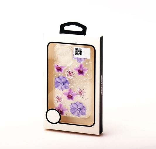 iPhone 13 Mini 5.4 Clear Flower Back Case