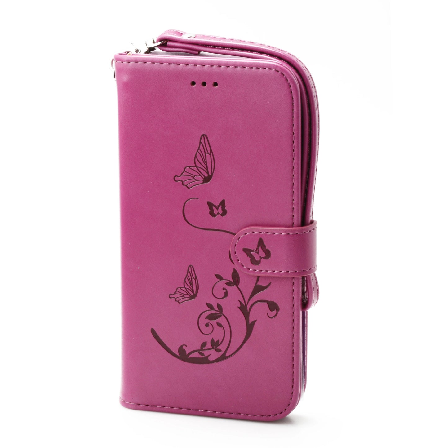 iPhone 11 Pro 5.8 Book Case Embossed Butterfly Flower