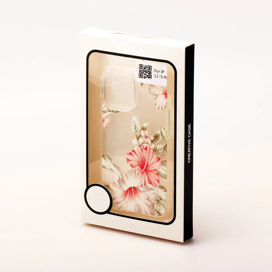iPhone 12 Mini 5.4 Clear Flower Back Case