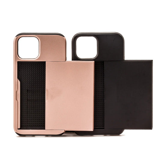 iPhone 13 Pro Max 6.7 Tough Sliding Card Holder Case