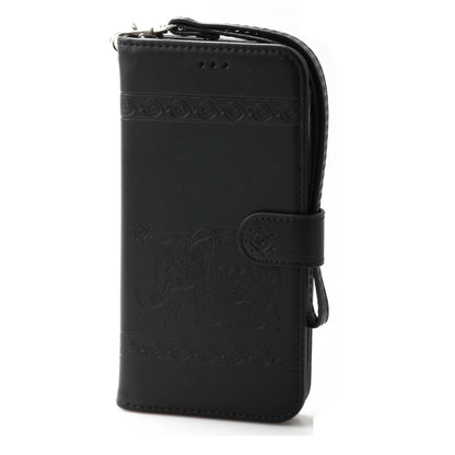 iPhone 12 Mini 5.4 Book Case Embossed Elephant
