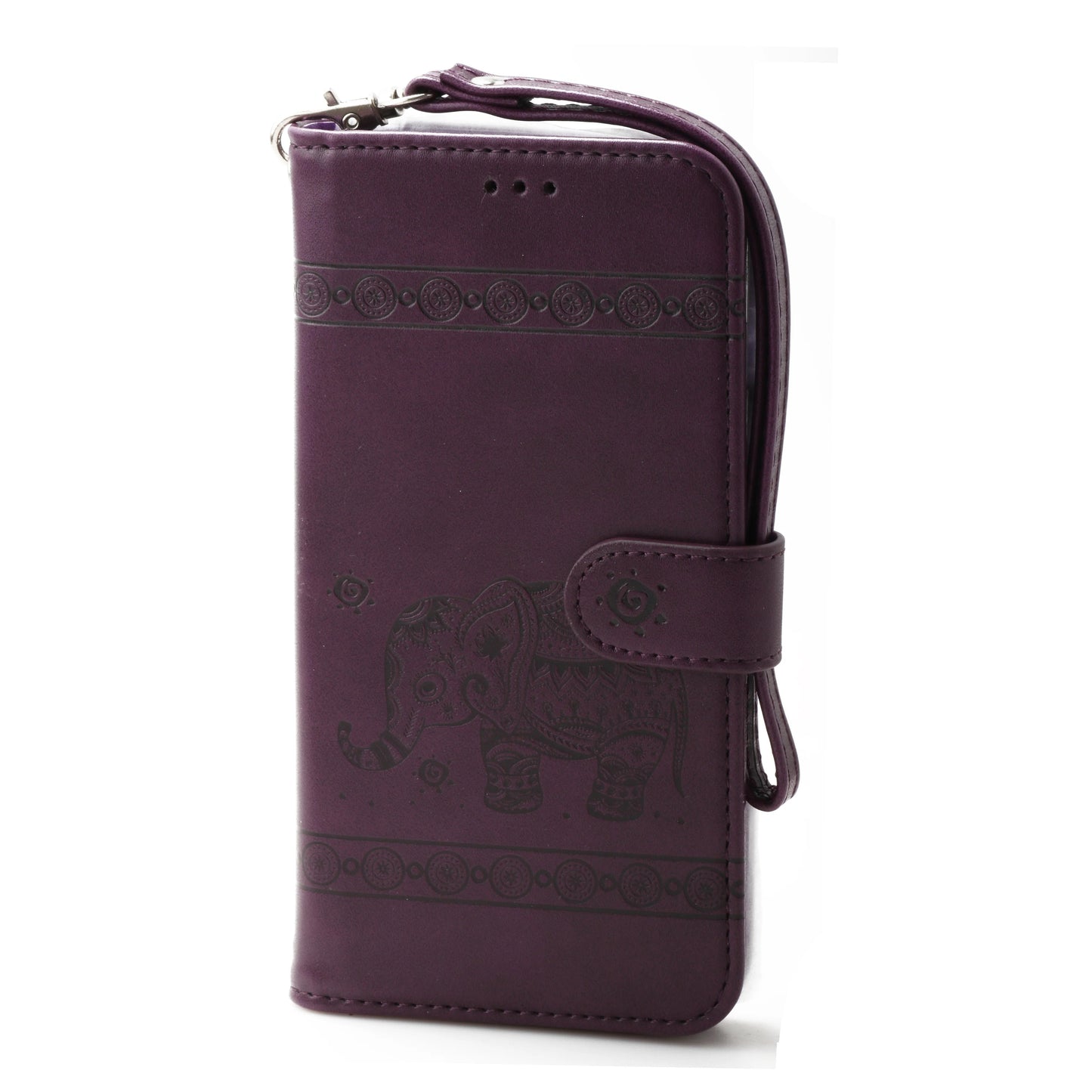 iPhone 12 Mini 5.4 Book Case Embossed Elephant