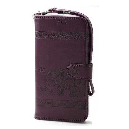 iPhone 12 Mini 5.4 Book Case Embossed Elephant
