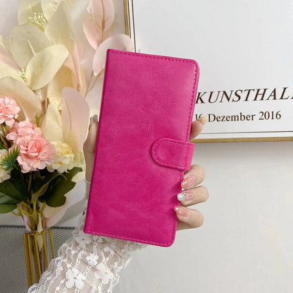 iPhone 12 Mini 5.4 Book Case Fashion Plain Thick Leather Case
