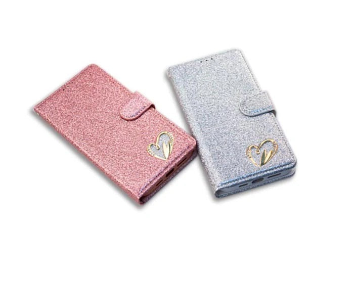iPhone 14 6.1 Shining Love Heart Book Case