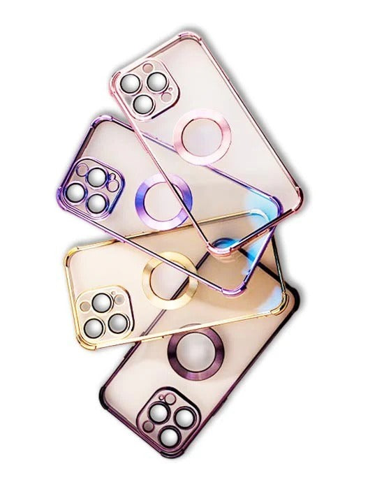 iPhone 14 Pro Max 6.7 Colorful Metalic Logo Ring TPU Case (not Magsafe)