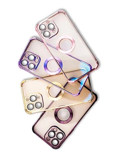 iPhone 14 Pro Max 6.7 Colorful Metalic Logo Ring TPU Case (not Magsafe)