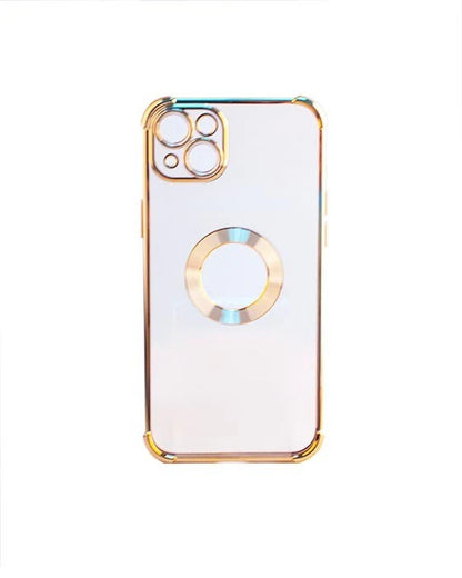 iPhone 14 6.1 Colorful Metalic Logo Ring TPU Case (not Magsafe)