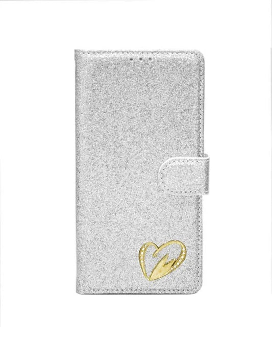iPhone 14 6.1 Shining Love Heart Book Case