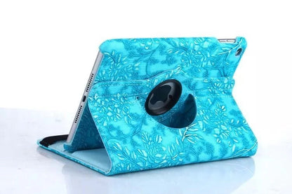 iPad Air 2 9.7 Book Case Rotating Embossed Flower