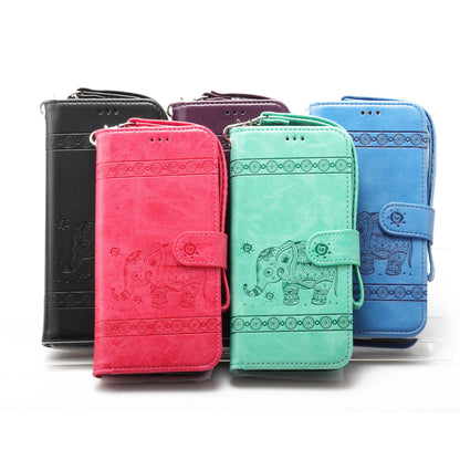 iPhone 12 Mini 5.4 Book Case Embossed Elephant