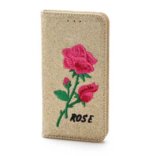 IPhone XR 6.1 Book Case Rose Embroidery