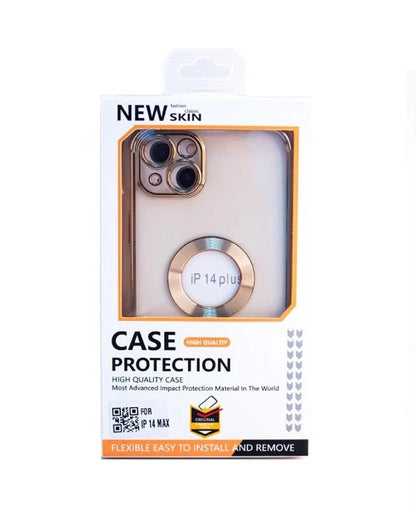 iPhone 14 6.1 Colorful Metalic Logo Ring TPU Case (not Magsafe)