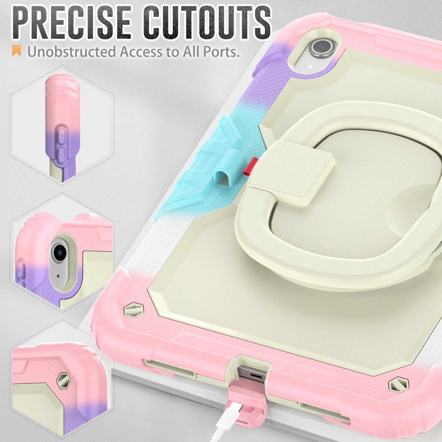 iPad 9.7 2017 Tough Guardian Robot Shockproof Case (colorful)