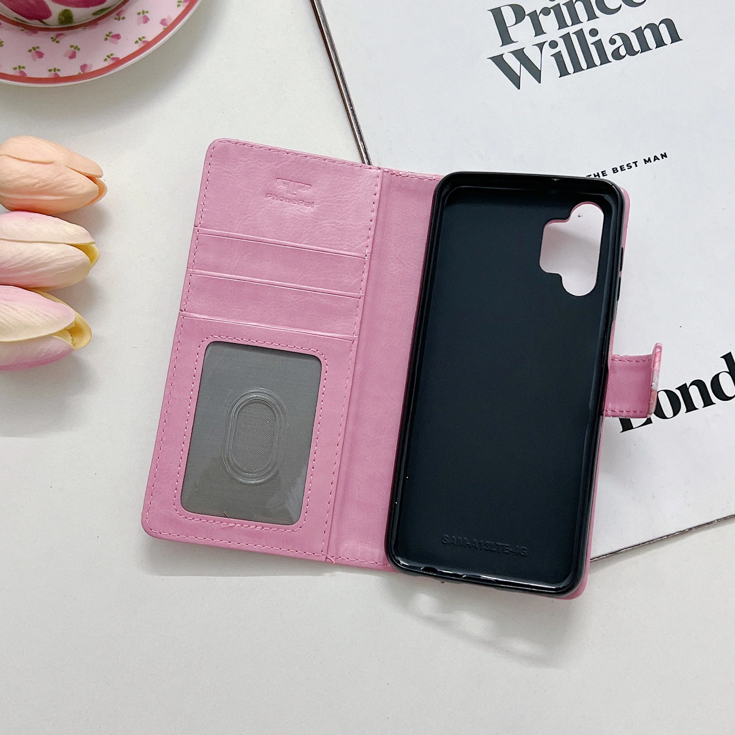 iPhone 13 Mini 5.4 Book Case Diamond Pattern Case