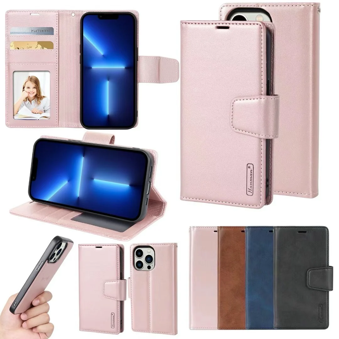 iPhone 16 Plus 6.7 Hanman 2 In 1 Detachable MagSafe Magnetic Wallet Case