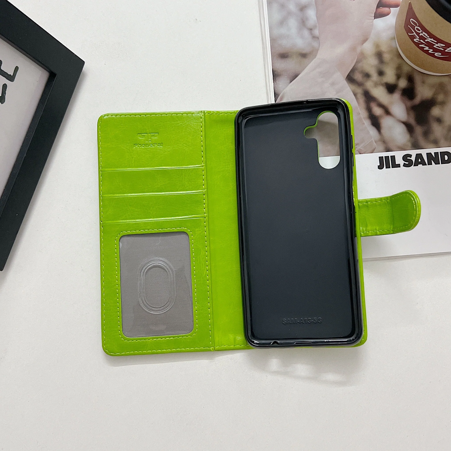 iPhone 12 / 12 Pro 6.1 Book Case Fashion Plain Thick Leather Case