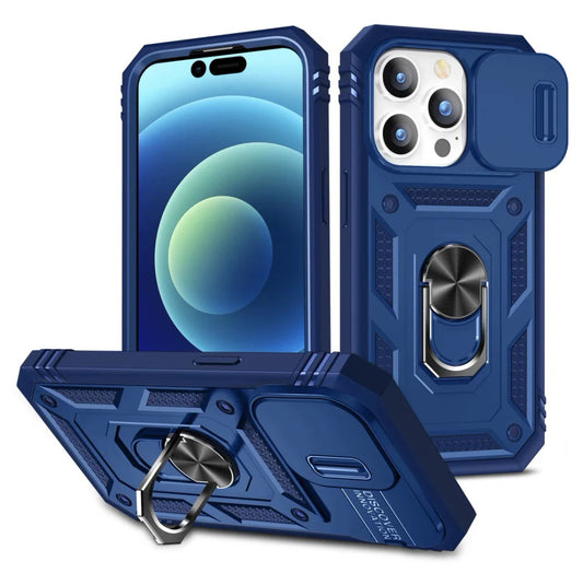 IPhone 11 Pro Max 6.5 Tough Thor Back Case ( Grip & Magnet ) With Camera Cover